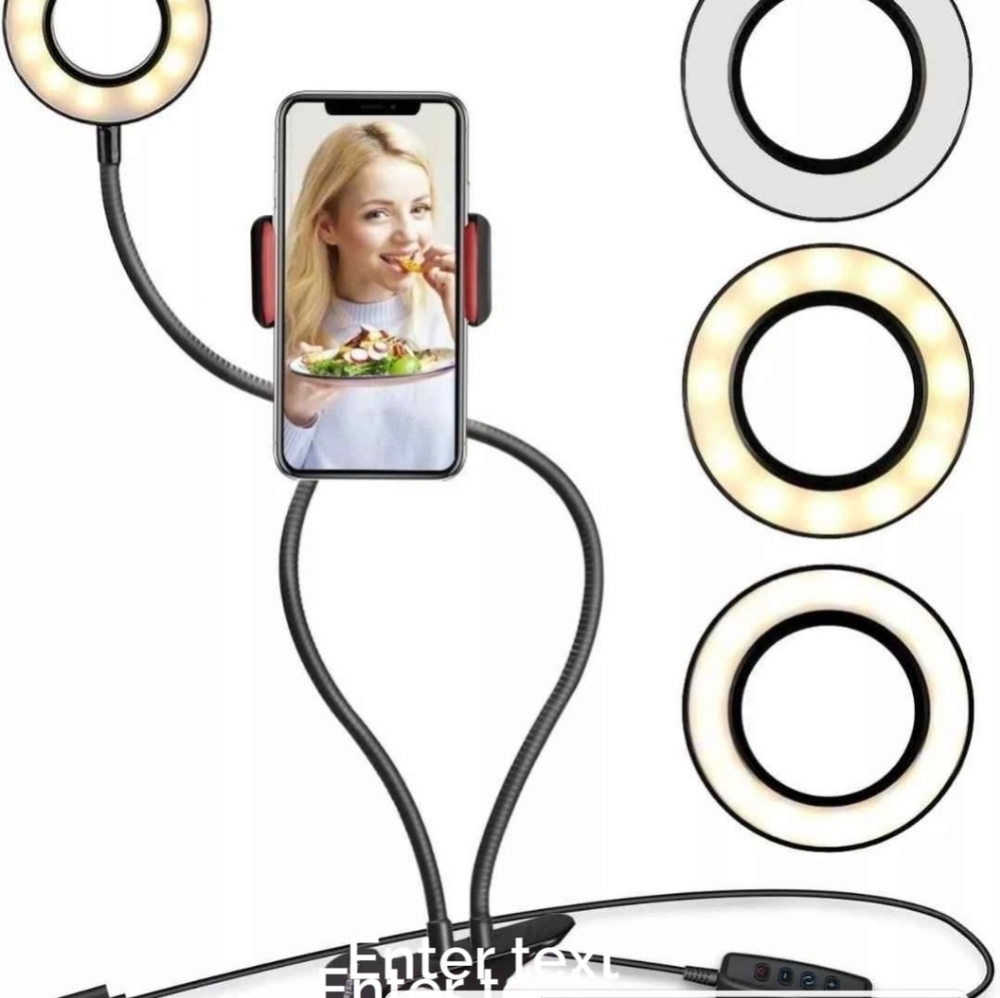 Flexible LED Ring Light with Phone Holder